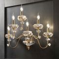 Classic Wall Lamp 6 Lights in Porcelain and Luxury Blown Glass - Eteria