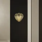 Classic Wall Lamp in Venetian Glass and Metal Made in Italy - Artemide Viadurini