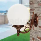 Applique with Acrylic Sphere and Die-Cast Aluminum Structure - Trovanero Viadurini