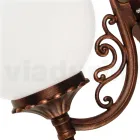 Applique with Acrylic Sphere and Die-Cast Aluminum Structure - Trovanero Viadurini