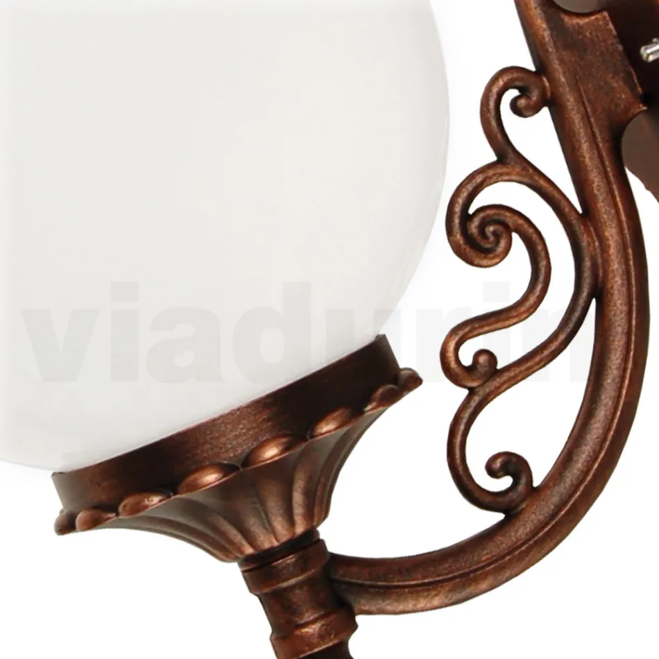 Applique with Acrylic Sphere and Die-Cast Aluminum Structure - Trovanero Viadurini