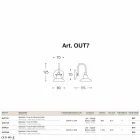 Contemporary outdoor light 1 small Giulietta Sprint Viadurini