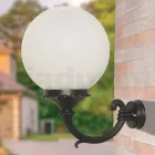 Outdoor Wall Lamp in Aluminum with Opal Acrylic Sphere - Trovaanthracite Viadurini