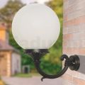 Outdoor Wall Lamp in Aluminum with Opal Acrylic Sphere - Trovaanthracite