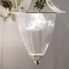 Outdoor Wall Lamp in Hand Painted Aluminum and Edere Decoration - Arezzo Viadurini