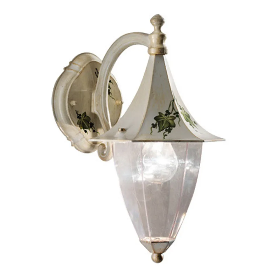 Outdoor Wall Lamp in Hand Painted Aluminum and Edere Decoration - Arezzo Viadurini