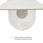 Outdoor Wall Lamp in Aluminum and Polycarbonate Made in Italy - Cassandra Viadurini