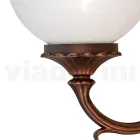 Outdoor Wall Lamp in Die-Cast Aluminum and Acrylic Sphere - Trovanero Viadurini