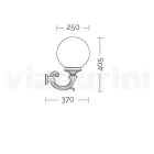 Outdoor Wall Lamp in Die-Cast Aluminum and Acrylic Sphere - Trovanero Viadurini