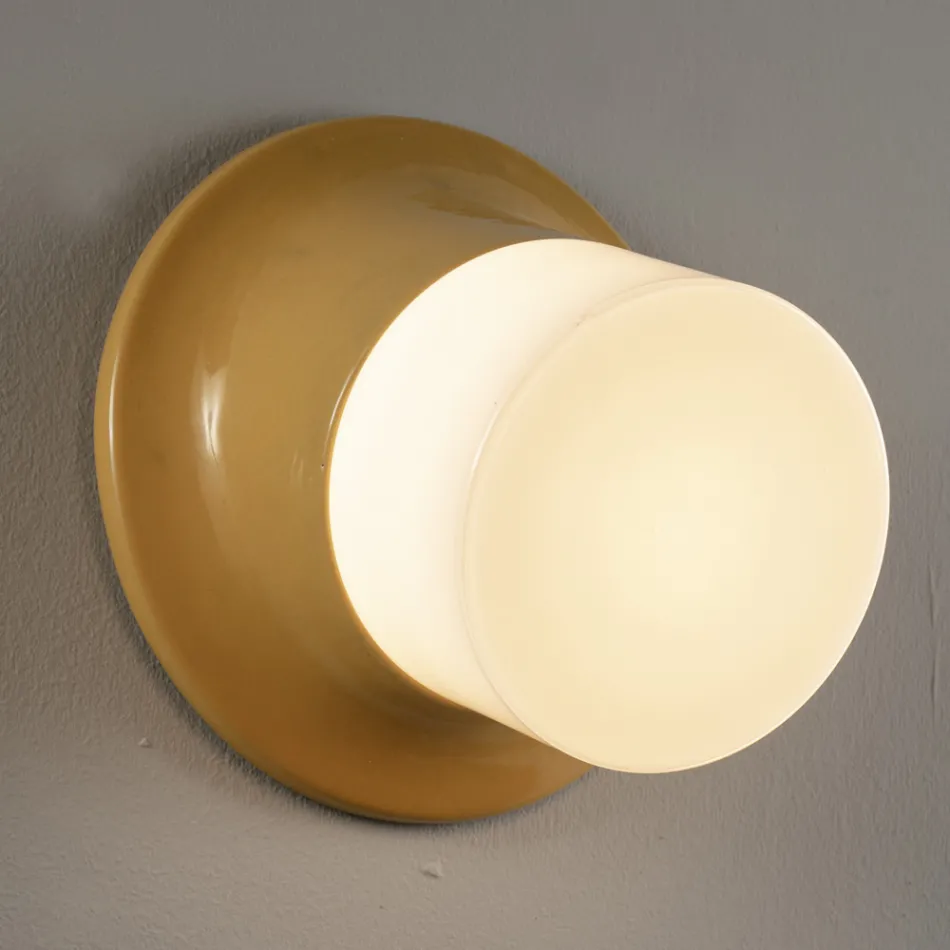 Outdoor Wall Lamp in Majolica and Blown Glass Made in Italy - Toscot Swinger Viadurini