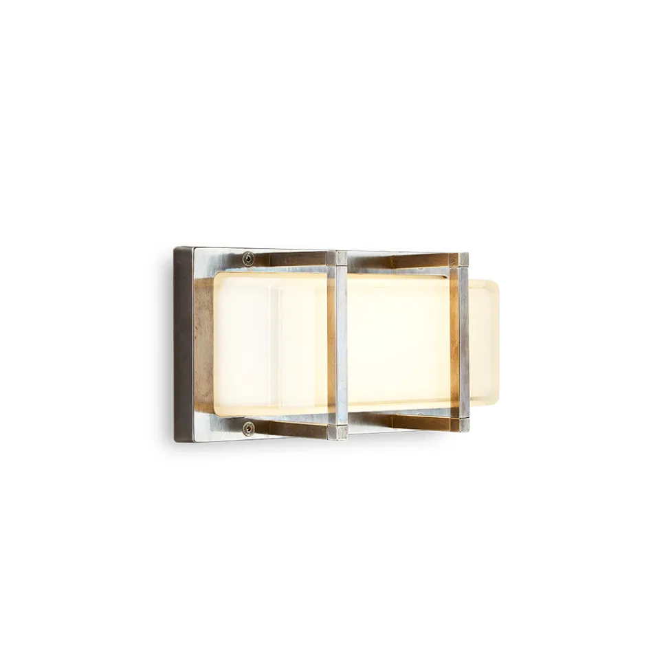 Brass Outdoor Wall Light, E27, and Geometric Style Made in Italy - Crystal Viadurini