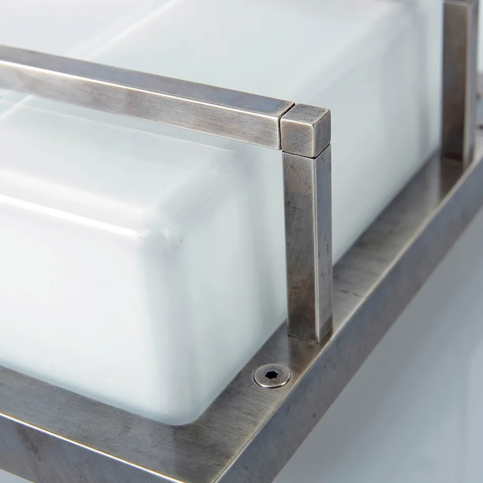 Brass Outdoor Wall Light, E27, and Geometric Style Made in Italy - Crystal Viadurini