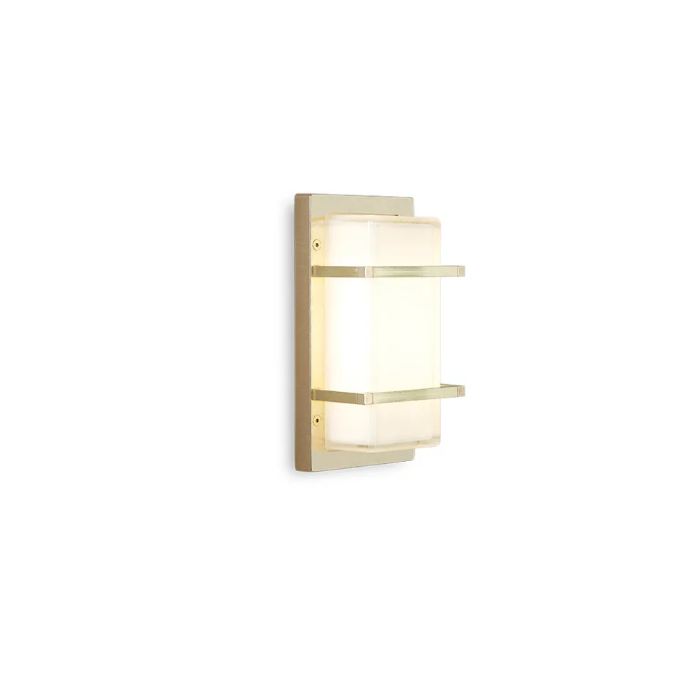 Brass Outdoor Wall Light, E27, and Geometric Style Made in Italy - Crystal Viadurini