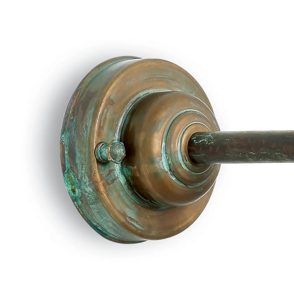 Outdoor Wall Light in Brass, Opal Glass, and IP44 Made in Italy - Drago Viadurini