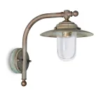 Elfico Outdoor Wall Light in Brass, Clear Glass, and IP44 Rating Viadurini