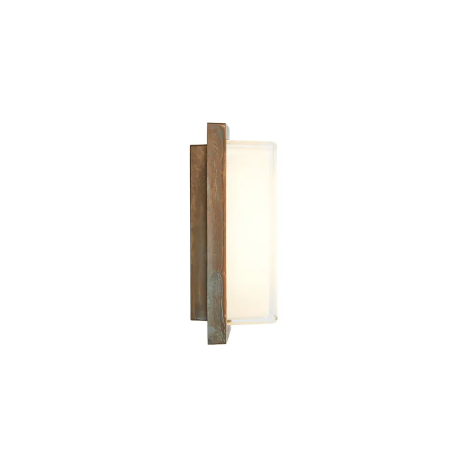 Vintage Brass Outdoor Wall Light with E27 Socket and IP44 - Crystal Viadurini