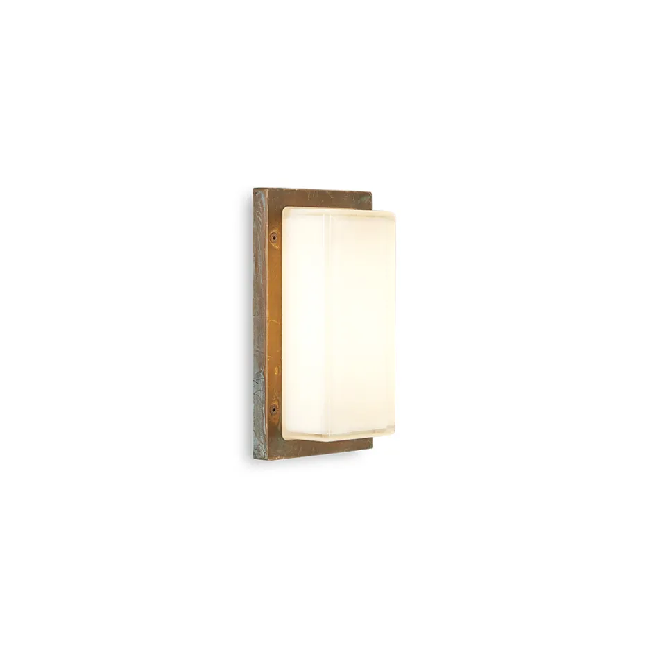Vintage Brass Outdoor Wall Light with E27 Socket and IP44 - Crystal Viadurini