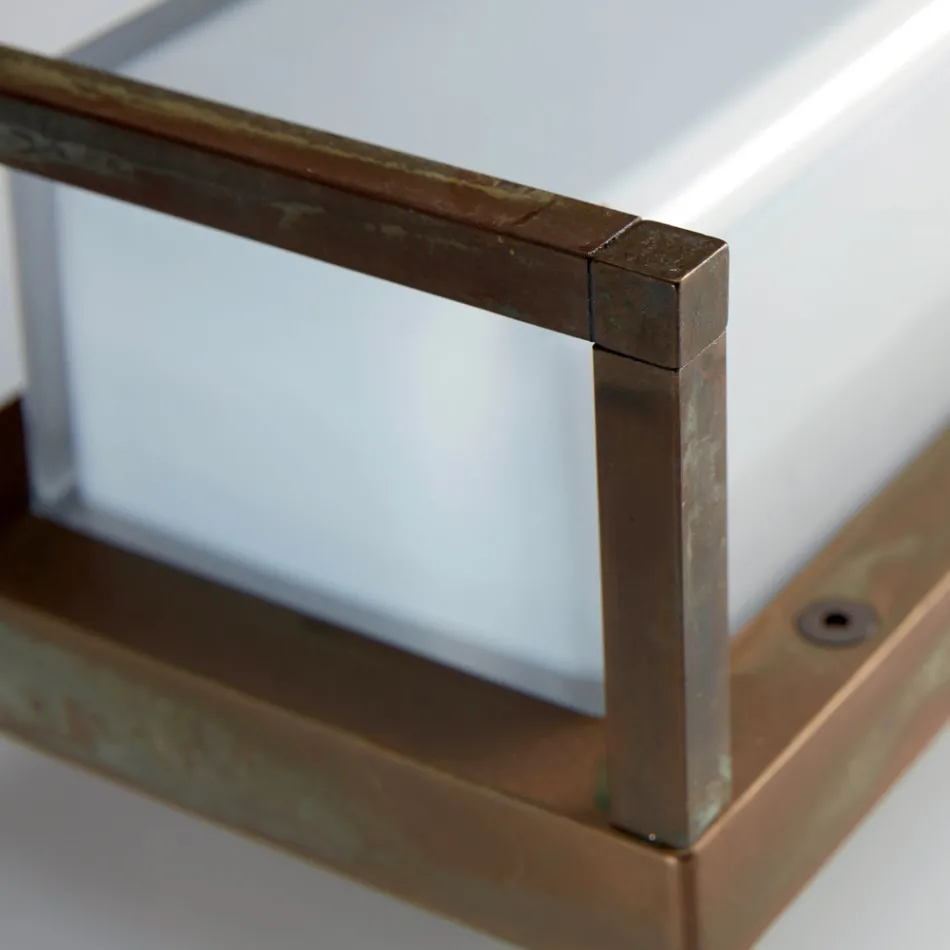 Vintage Brass Outdoor Wall Light, E27 and Elegant Light - Crystal Viadurini