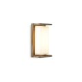 Vintage Brass Outdoor Wall Light, E27 and Elegant Light - Crystal