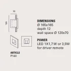 Square outdoor wall lamp, colored terracotta Square - Toscot Viadurini
