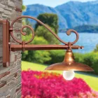 Vintage Outdoor Wall Lamp in Aluminum and Brass Made in Italy - Adela Viadurini