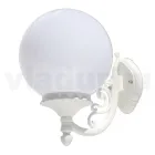 Garden Applique in White Aluminum with Opal Sphere - Trovabianco Viadurini