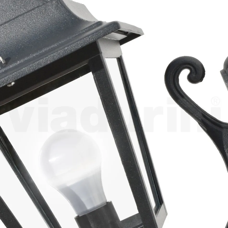 Garden Applique in Aluminum and Transparent Glass Made in Italy - Scintilla Viadurini