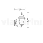 Garden Applique in Aluminum and Transparent Glass Made in Italy - Scintilla Viadurini