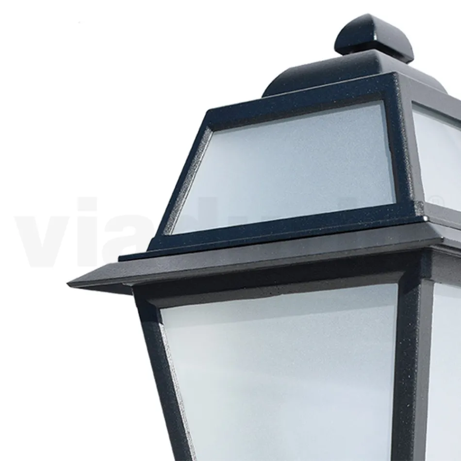 Outdoor Wall Light in Anthracite Aluminum and Glass Made in Italy - Elric Viadurini