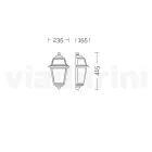 Outdoor Wall Light in Anthracite Aluminum and Glass Made in Italy - Elric Viadurini