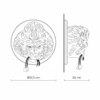 3 Lights Wall Lamp in Gorilla Ceramic Gray or White Design - Rillago Viadurini