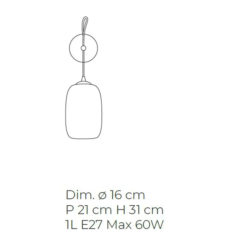 Artisan Wall Light in Blown Venice Glass 16 cm - Bamboo Viadurini