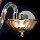 Classic glass wall light in crystal and glass Belle, 2 pieces Viadurini