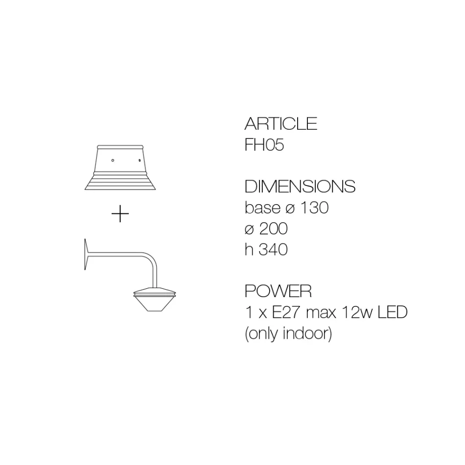 Wall Lamp in Aluminum and Polyester Made in Italy - Toscot Junction Viadurini