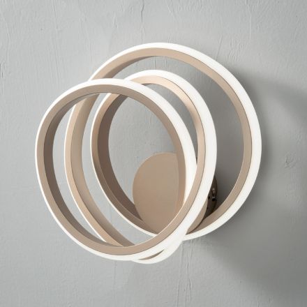 Wall Lamp in Gold Metal Modern Design Bedroom - Point Viadurini