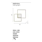 Modern - Formal Gold Painted Metal Wall Light with LED Viadurini