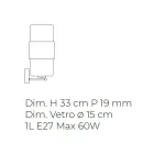 Wall Sconce in Hand Blown Glass in Venice and Metal - Satomi Viadurini