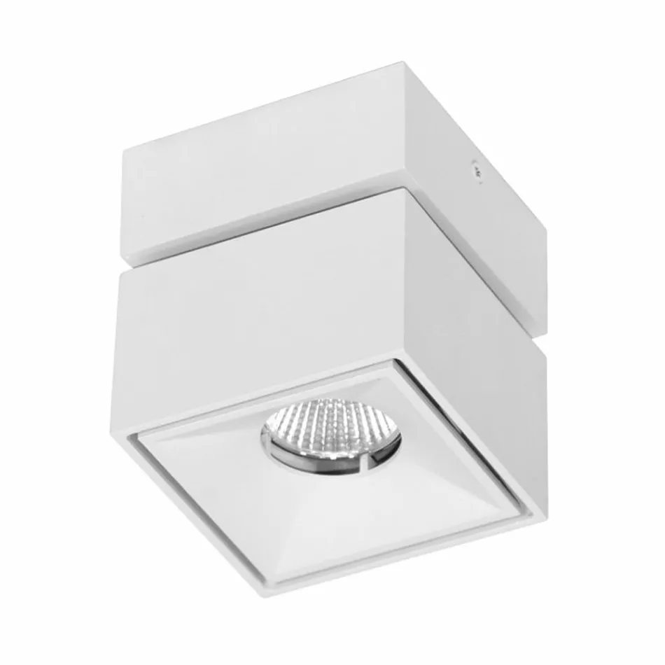 Decorative Led Wall Light in White or Black Aluminum for Interior - Vernon Viadurini