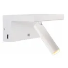 Adjustable Aluminum Decorative Led Wall Light with USB Ports - Alena Viadurini