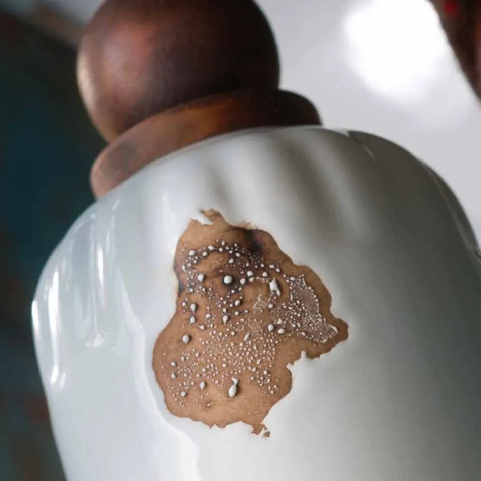 Applique design and three spotlights ceramic and metal Lacey Viadurini