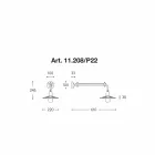 Wall modern design line Civetta by Aldo Bernardi Viadurini