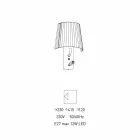 Design Wall Lamp with Structure in Black Metal and Organza Made in Italy - Boom Viadurini