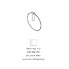 Design Wall Lamp in Black Aluminum and Natural Brass Made in Italy - Norma Viadurini