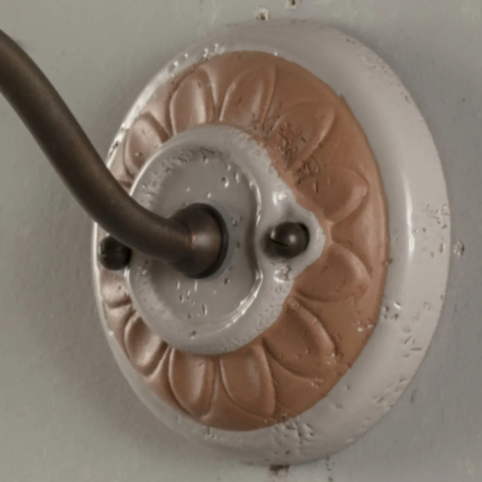 Outdoor Wall Lamp in Galestro and Metal Handmade in Italy - Toscot Spoleto Viadurini