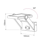 Wall Lamp Solar Led Spotlight in White or Black Aluminum with Sensor - Hugo Viadurini