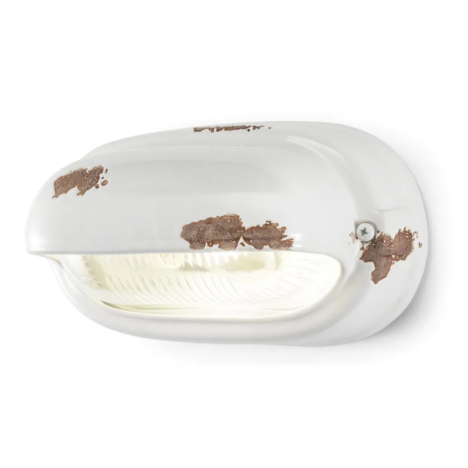 Handmade Ceramic and Industrial Horizontal Iron Applique - Vintage Viadurini