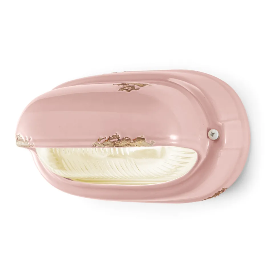 Handmade Ceramic and Industrial Horizontal Iron Applique - Vintage Viadurini