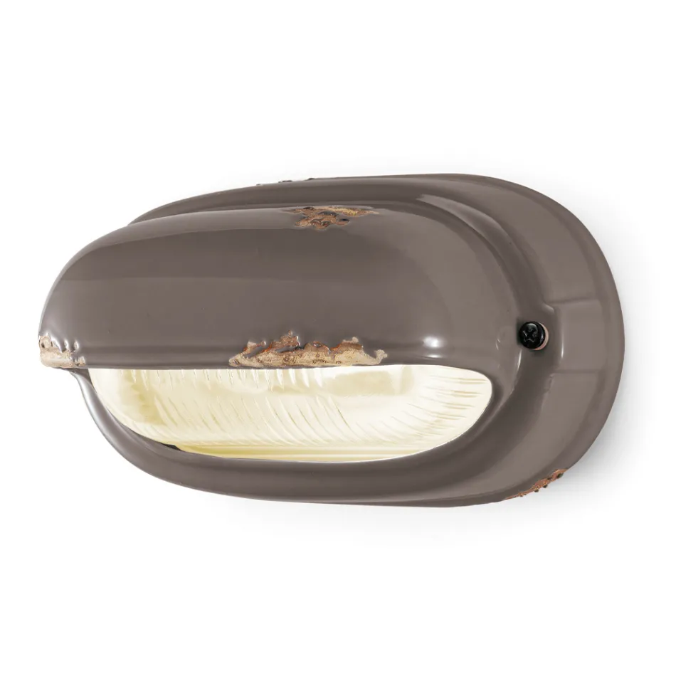 Handmade Ceramic and Industrial Horizontal Iron Applique - Vintage Viadurini