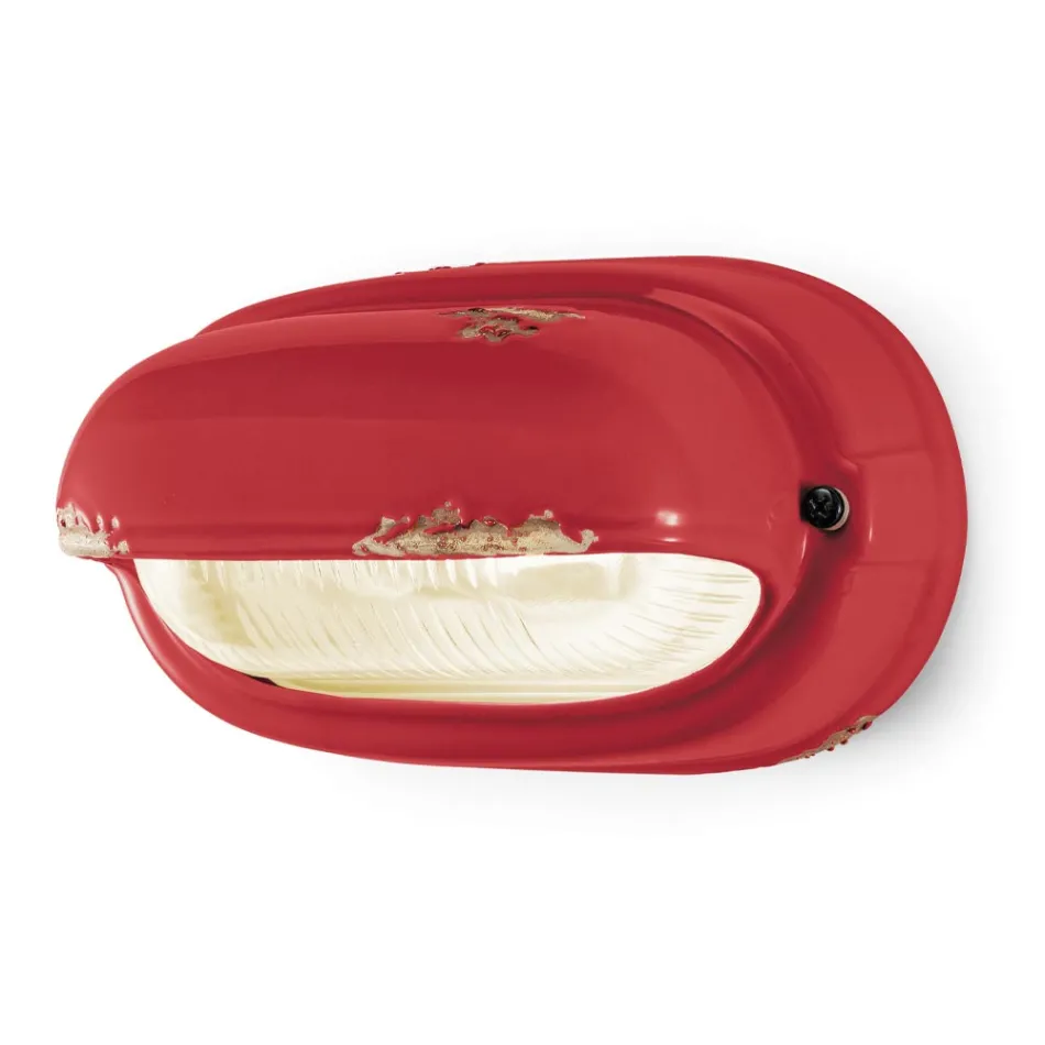 Handmade Ceramic and Industrial Horizontal Iron Applique - Vintage Viadurini