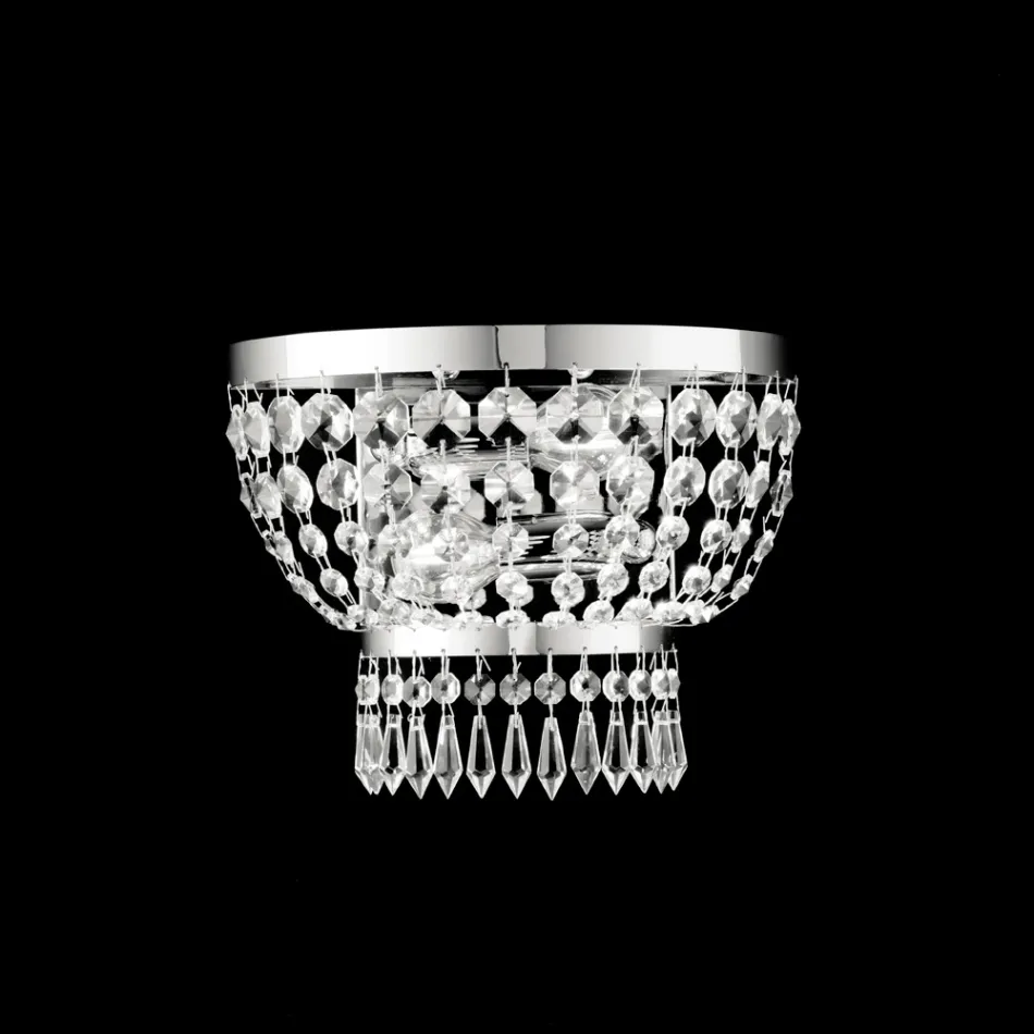 Made in Italy Iron and Gold Applique with Rhinestones for Interior Decorating - Austria Viadurini